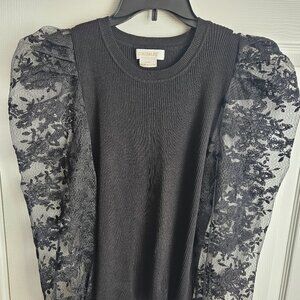Lace puff sleeve top